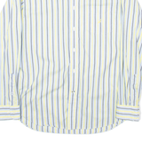 NAUTICA Mens Shirt Yellow Striped Long Sleeve L