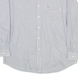 TOMMY HILFIGER Mens Shirt Black Striped Long Sleeve XL