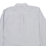 TOMMY HILFIGER Mens Shirt Black Striped Long Sleeve XL