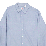 LEVI'S Mens Plain Shirt Blue Long Sleeve L