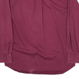 TOMMY HILFIGER Mens Plain Shirt Maroon Long Sleeve M