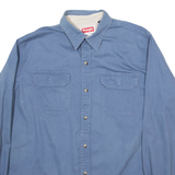 WRANGLER Mens Plain Shirt Blue Long Sleeve M