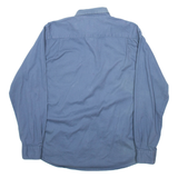 WRANGLER Mens Plain Shirt Blue Long Sleeve M