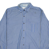 NAUTICA Mens Shirt Blue Striped Long Sleeve L