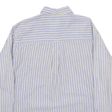 CHAPS Mens Shirt Grey Striped Long Sleeve M