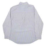 CHAPS Mens Shirt Grey Striped Long Sleeve M