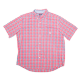 CHAPS Mens Shirt Pink Check XL