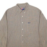 CHAPS Mens Shirt Green Gingham Long Sleeve 2XL