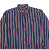 TOMMY HILFIGER Mens Shirt Blue Striped Long Sleeve XL