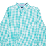CHAPS Mens Shirt Blue Gingham Long Sleeve M