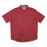 WRANGLER Mens Plain Shirt Red L