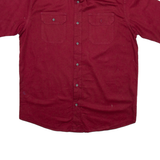 WRANGLER Mens Plain Shirt Red M
