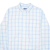 CHAPS Mens Shirt Blue Check Long Sleeve XL