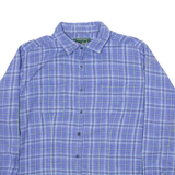 WOOLRICH Womens Shirt Purple Wool Check Long Sleeve XL