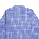 WOOLRICH Womens Shirt Purple Wool Check Long Sleeve XL