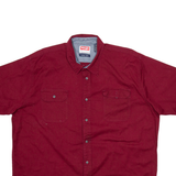 WRANGLER Mens Plain Shirt Red 2XL