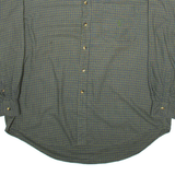 NAUTICA Mens Shirt Green Gingham Long Sleeve XL
