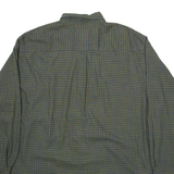 NAUTICA Mens Shirt Green Gingham Long Sleeve XL