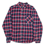 WOOLRICH Mens Flannel Shirt Red Check Long Sleeve L