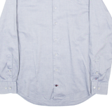 TOMMY HILFIGER Fitted Mens Formal Shirt Blue Long Sleeve M