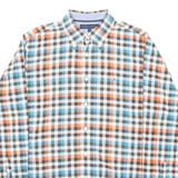 TOMMY HILFIGER Mens Shirt White Check Long Sleeve M