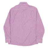 TOMMY HILFIGER Slim Fit Mens Shirt Maroon Gingham Long Sleeve M