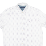 TOMMY HILFIGER Mens Shirt White Spotted M