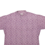 HOLLIS RIVER Mens Shirt Purple Geometric 2XL