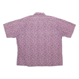 HOLLIS RIVER Mens Shirt Purple Geometric 2XL