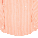 CHAPS Mens Shirt Orange Pinstripe Long Sleeve XL