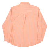 CHAPS Mens Shirt Orange Pinstripe Long Sleeve XL