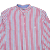 CHAPS Mens Shirt Red Pinstripe Long Sleeve XL