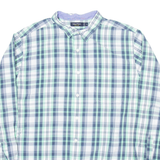 NAUTICA Mens Shirt Blue Check Long Sleeve XL