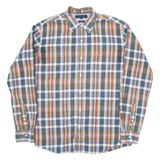 TOMMY HILFIGER Mens Shirt Blue Check Long Sleeve M