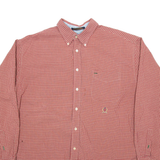 TOMMY HILFIGER Mens Shirt Red Check Long Sleeve XL