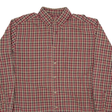 WRANGLER Rugged Wear Mens Shirt Red Check Long Sleeve L