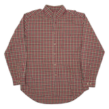 WRANGLER Rugged Wear Mens Shirt Red Check Long Sleeve L