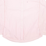TOMMY HILFIGER Mens Plain Shirt Pink Long Sleeve L