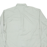 NAUTICA Mens Plain Shirt Grey Long Sleeve L