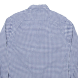 NAUTICA Stretch Mens Shirt Blue Gingham Long Sleeve M