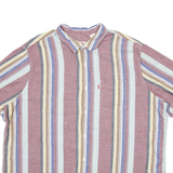 LEVI'S Mens Shirt Red Striped 2XL