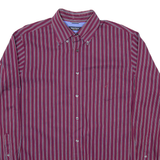 NAUTICA Mens Shirt Purple Pinstripe Long Sleeve L