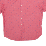 NAUTICA Anchor Mens Shirt Red Crazy Pattern M