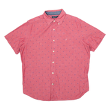 NAUTICA Anchor Mens Shirt Red Crazy Pattern M