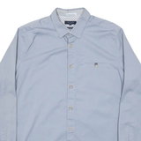TED BAKER Mens Plain Shirt Blue Long Sleeve XL