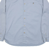 TED BAKER Mens Plain Shirt Blue Long Sleeve XL