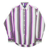 TED BAKER Mens Shirt Green Striped Long Sleeve L