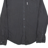 BEN SHERMAN Mens Plain Shirt Grey Long Sleeve XS