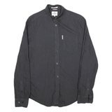BEN SHERMAN Mens Plain Shirt Grey Long Sleeve XS