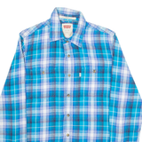 LEVI'S Modern Fit Mens Shirt Blue Check Long Sleeve S